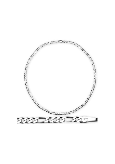 925 Ayar Gümüş 50 Cm 120 Mikron Figaro Gümüş Erkek Zincir Kolye (488761884)