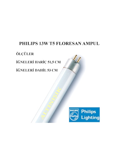 Philips 13W T5 Floresan Ampul T5 13 Watt Beyaz Floresan