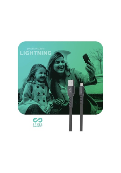 Polosmart Pbs418 Lightning Şarj Ve Data Kablosu Antrasit