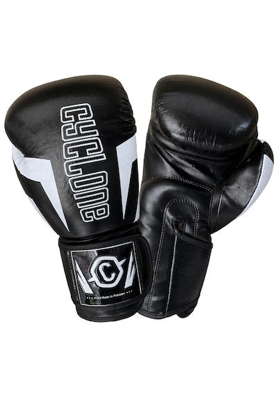 Cyclone Clash Orijinal Deri Boks Ve Kick Boks Eldiveni Siyah