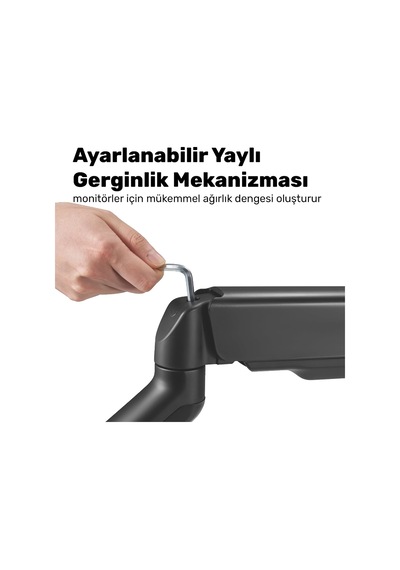 Std46024e 17-32 İkili Ergonomik Amortisörlü Monitör Kolu, Geniş Eğim +90 , 360 Pivot Vesa Stand Tutucu 2x9kg