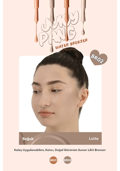 Missha A'pıeu Juicy Pang Bronzer Soğuk Alt Tonlu Likit Kontür Doğal Görünümlü Latte BR02