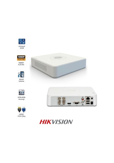 Ds-7104hghı-m1 Mini Dvr 4 Kanal Güvenlik Sistemi Kayıt Cihazı