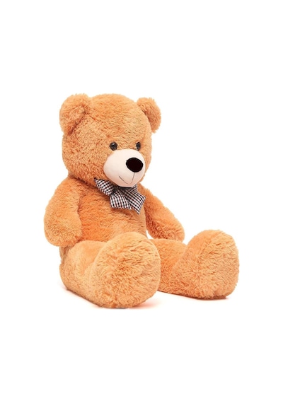 Sevgiliye Özel Hediye- Papyonlu 140 Cm Dev Boy Sevimli Peluş Koca Ayı - Özel Fiyat Kahverengi