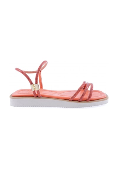 Dgn 536-23y Kadin Sirali Silver Taşli Sandalet 536-2261-R1321 Oranj