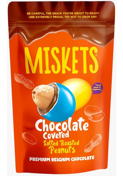 Miskets Sütlü Çikolata ve Renkli Şeker Kaplamalı Tuzlu Yer Fıstığı 120 G