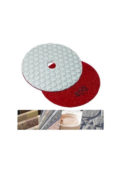 6553 Granit Mermer Taş Parlatma Polisaj Ped 100 Mm - 400 Kum