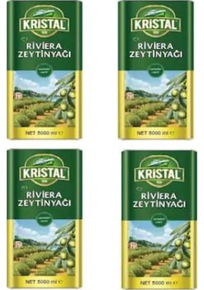 Kristal Riviera Zeytinyağı Teneke 4 x 5 L