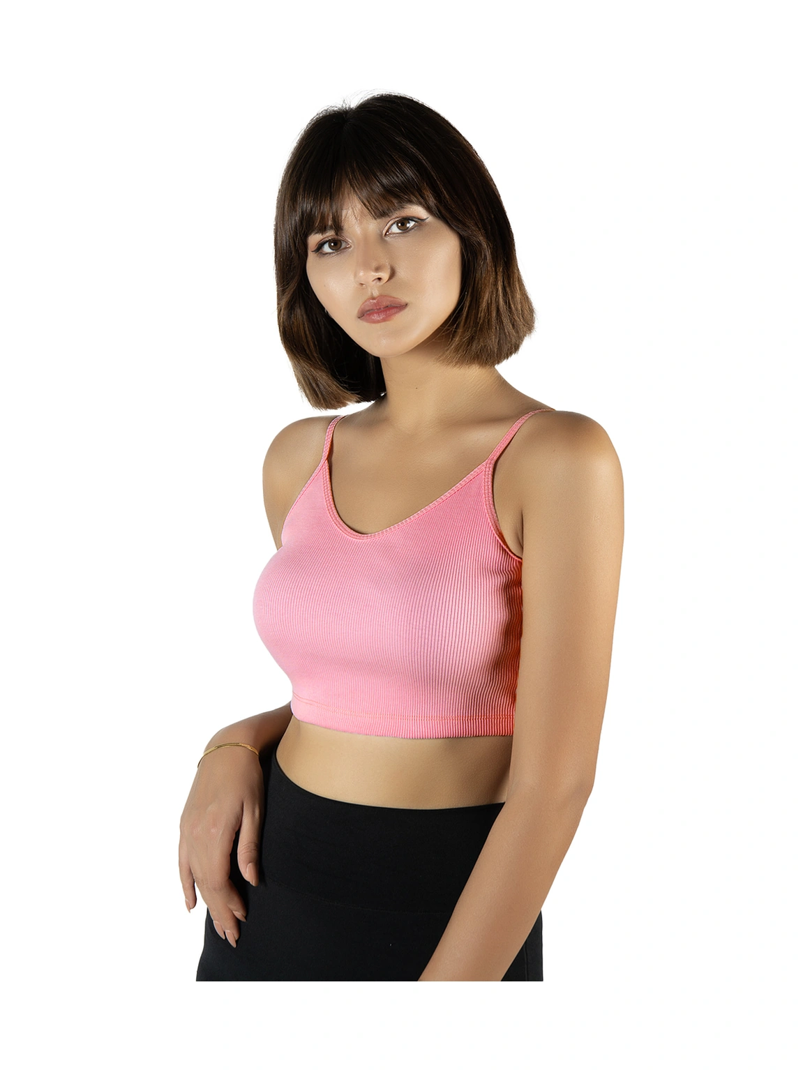 Veaven Şeker Pembe İp Askılı Fitted/vücuda Oturan Fitili Örme Crop Top Bluz Şeker Pembe Veaven Şeker Pembe İp Askılı Fitted/vücuda Oturan Fitili Örme Crop Top Bluz Şeker Pembe