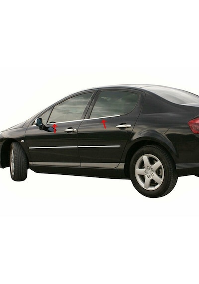 Peugeot 407 Krom Cam Çıtası 4 Parça P.çelik 2004 Üzeri