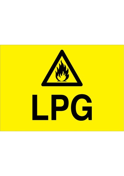 Lpg Uyarı Tabelası - 20x30 Alüminyum Kompozit Panel - Dg25