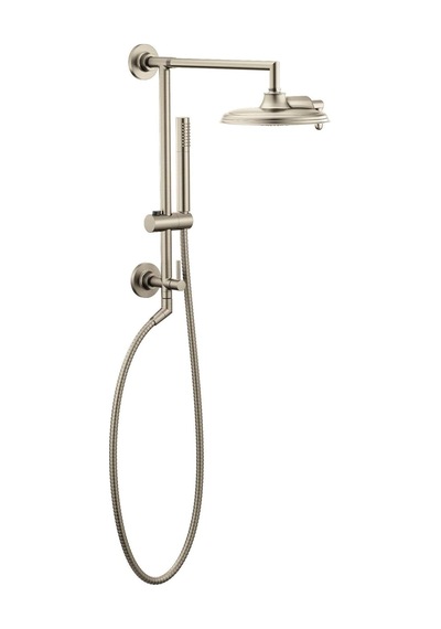 Moen Arris Fırçalanmış Nikel 14 İnç Rainshower Düz Duş Kolu Ve Fl Diğer