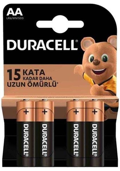 Duracell Lr6/mn1500 1.5v Alkalin 4'lü Aa Kalem Pil
