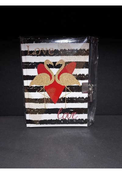 96 Sayfa Çizgili Kilitli Günlük Hatıra Defteri 14x20 Cm Beyaz Sayfalı Çok Renkli