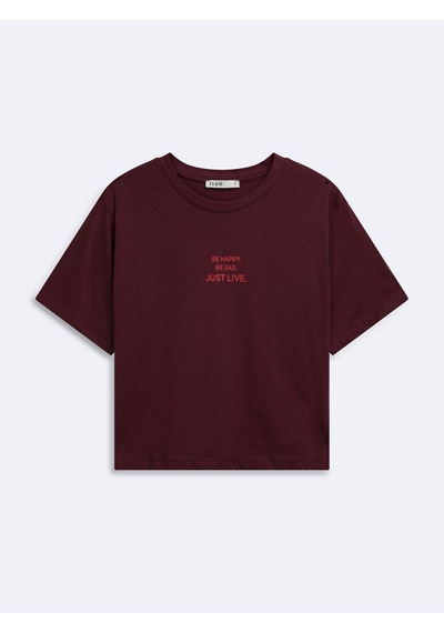 LTB Baby Tee Yazı Baskılı Kırmızı T-shırt