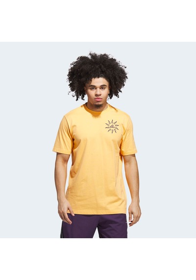 Adidas Grafik Erkek Turuncu Basketbol T-shirt Jx1737