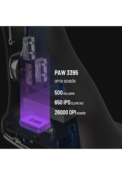 Ergostrike7 Geri Tepme Özellikli Yeni Nesil Fps Gaming Mouse Beyaz RG-M-ES701-BK