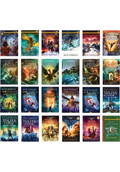 Rick Riordan Seti 25 Kitap Olimpos Kahramanları - Kane Günceleri - Apollonun Görevleri - Magnus Chase - Percy Jackson Ve Olimposlular