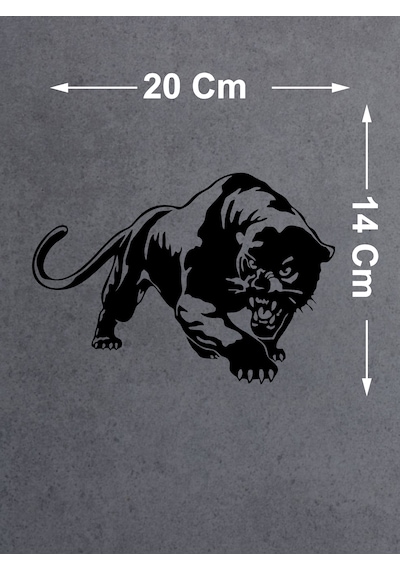 Vahşi Puma Kaplan Panter Sticker, Araba Oto Motosiklet Karavan Sticker 02519 20x14 Cm