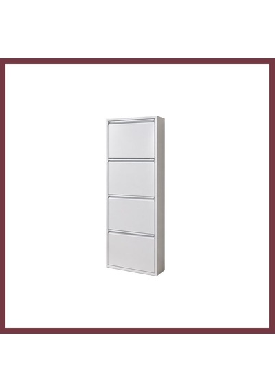Storeşahin Kaser 9003 Beyaz 4lu Kılıtlı Metal Ayakkabılık Shn0720 Storeşahin Kaser 9003 Beyaz 4lu Kılıtlı Metal Ayakkabılık Shn0720