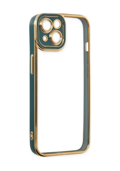 Apple İphone 14 Plus Kılıf Liva Lens Silikon - Yeşil Çok Renkli