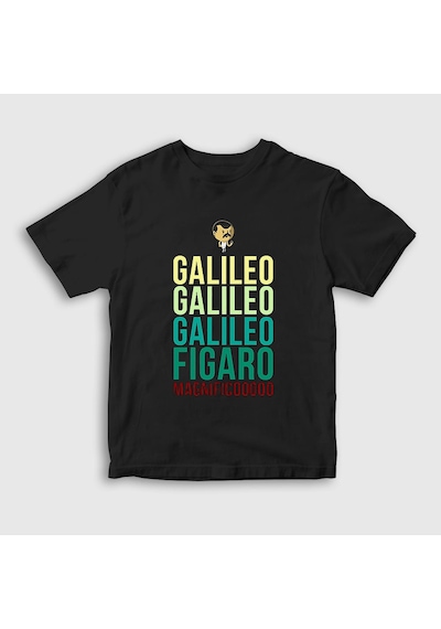 Presmono Unisex Çocuk Galileo Queen Freddie Mercury T-shirt Siyah