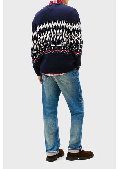 Tommy Hilfiger Erkek Kazak Mw0mw40844 0a4 Lacivert-beyaz Lacivert-beyaz