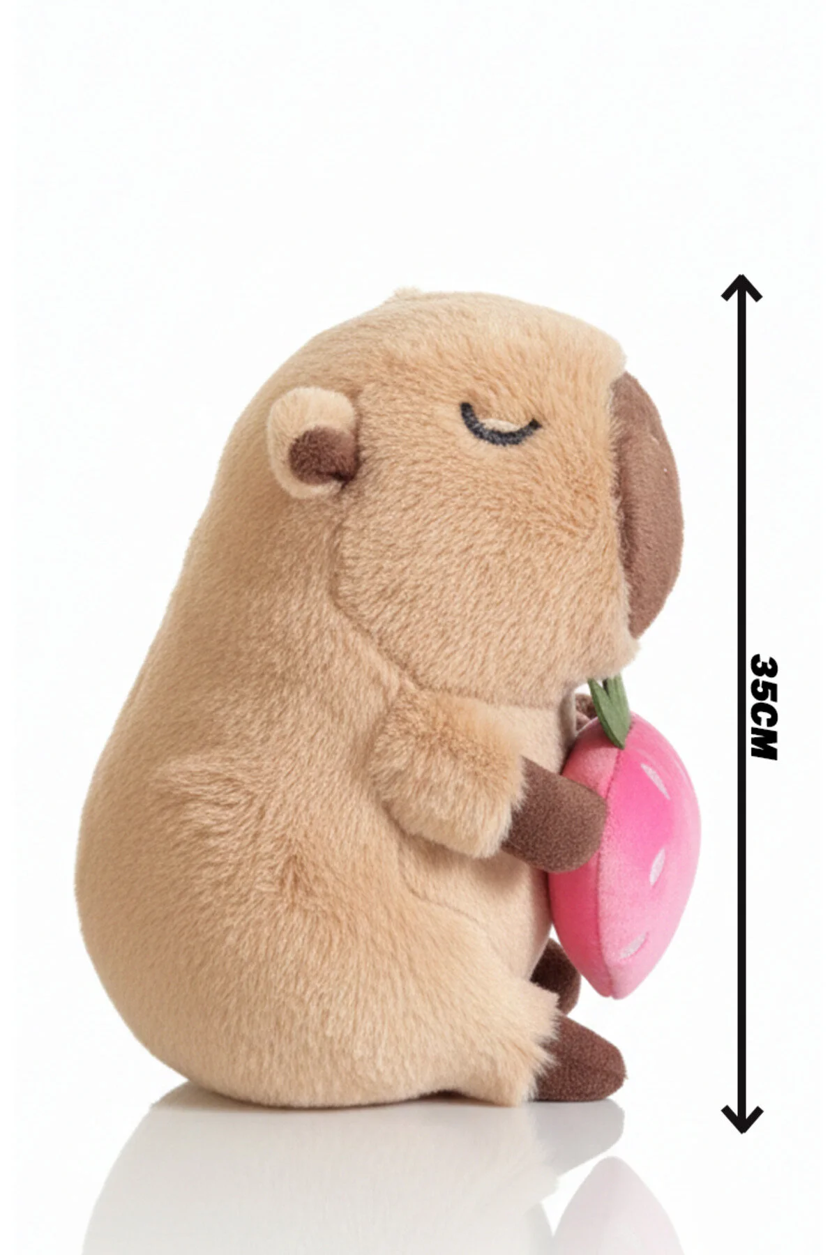 Capybara Çilekli Seri 35 Cm - Koleksiyon & Yumuşacık Acı Kahverengi
