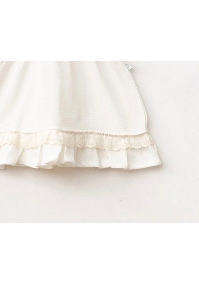 Işıl Baby Dantel Yaka Detaylı Elbise Ekru