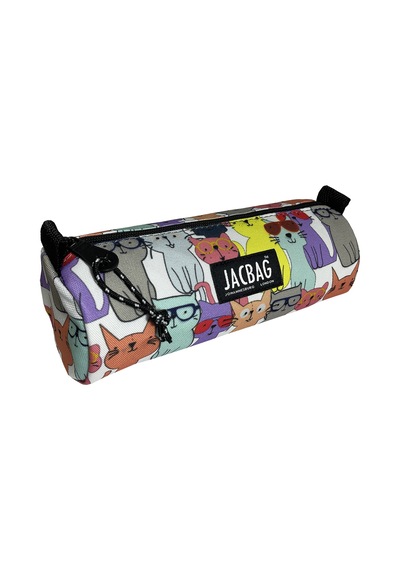 Jacbag Bıg Roll-silindir Tip Kalem Kutusu Big Roll-sarı Kedili renkli