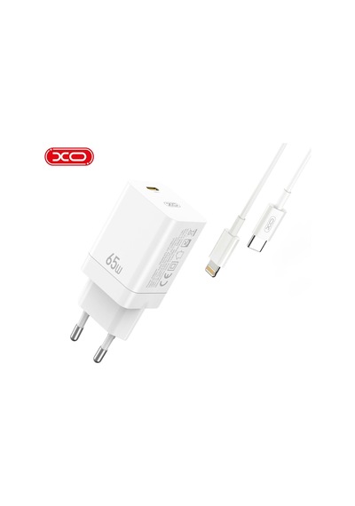 Ce10 Eu 65w Gan Süper Hızlı Şarj Adaptörü Ve Type c To Lightning Kablo Set Apple iPhone Uyumlu iPad
