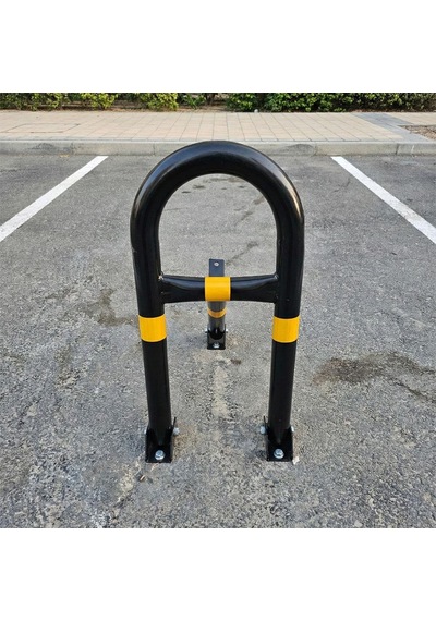Kilitli Otopark Direği Destekli 62 Cm, Yatar U Tip Park Bariyeri-4014