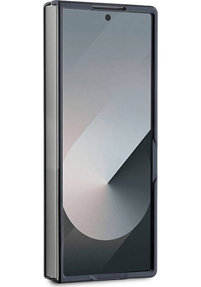 Galaxy Uyumlu Z Fold 6 Kılıf Lacoste Lisanslı Magsafe Özellik Pike Desen İkonik Timsah Dokuma Logo Lacivert