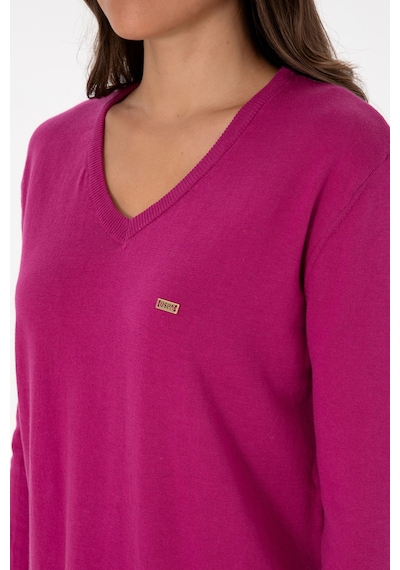 U.s. Polo Assn. Kadın Kazak /triko 50313598-vr252 Fusya Melanj