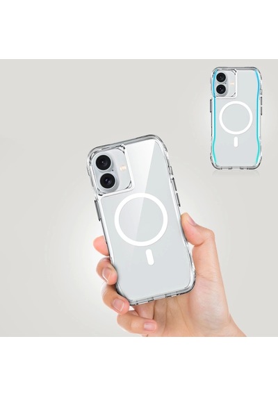 Apple Uyumlu iPhone 16 Plus Kılıf Magsafe Şarj Özellikli Airbagli Şeffaf Redclick İncek Kapak