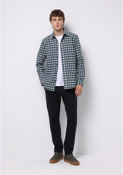 Colin's Colins Regular Fit Shirt Neck Ekoseli Erkek Yeşil Uzun Kol Gömlek Cl1076492 Q1.v2 Grn Yeşil
