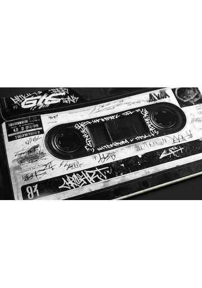 Oryn Cassette / Edition 90x40cm Gaming Mousepad - 3mm Kalınlık Beyaz & Siyah