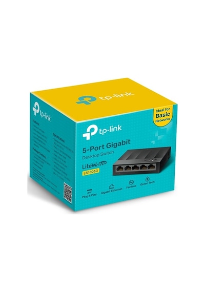 TP-Link Ls1005G 5 Port 10/100/1000Mbps Masaüstü Switch