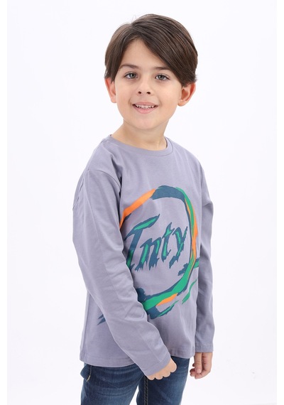 Toontoy Kids Toontoy Erkek Çocuk Baskılı Tişört Siyah