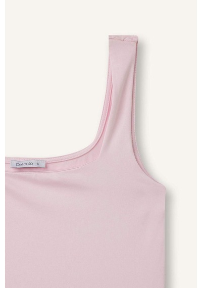 Defacto Kare Yaka Bodysuit H3888ax26smpn633 Pembe-pn633