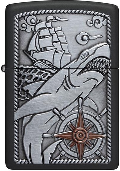 Zippo Çakmak 48120 Shark Ship Emblem
