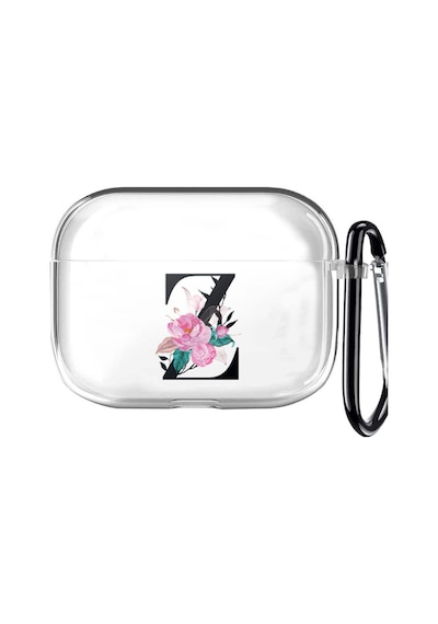 Apple Uyumlu AirPods Pro 2 Harf Tasarımlı Şeffaf Silikon Kılıf - Z Şeffaf