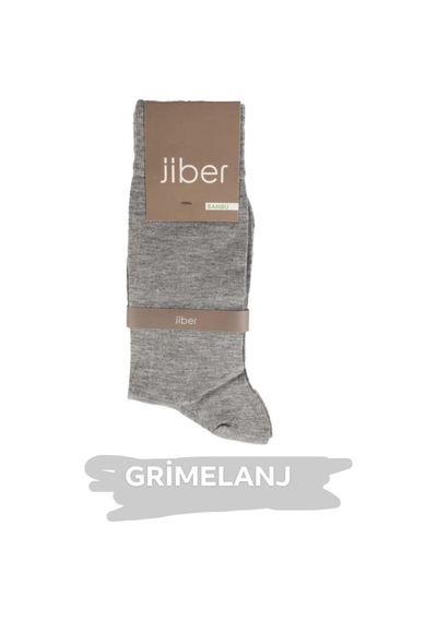 Jiber Erkek Likralı Bambu Uzun Soket Çorap Ç5500 - 12 Adet Grimelanj