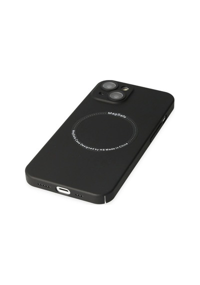 Apple iPhone Uyumlu 14 Plus Kılıf Jack Magneticsafe Lens Silikon - Siyah İtdark30158