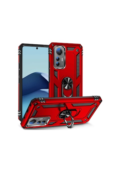 Xiaomi Mi 12 Lite Kılıf Kamera Koruyucu Manyetik Standlı Tank Koruma Pazarplus Mavi