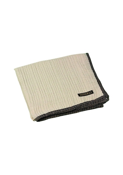 Mim Eşarp Mısırlı Eşarpları Biyeli Müslin Düz Renk Eşarp 100x100cm Ekru - Gri