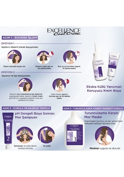 L’Oréal Paris Excellence Cool Creme Saç Boyası – 8.11 Ekstra Küll (530145105)