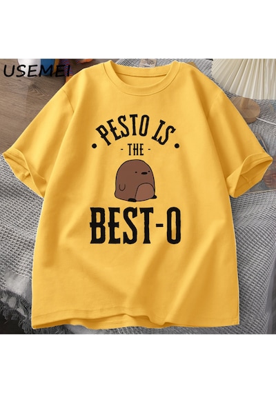 Flood Of Style Petso En Iyi Tişörtleri Erkekler Rahat Pamuk Kısa Kollu Tee Unisex Baskı T-shirt Sokak Sarı