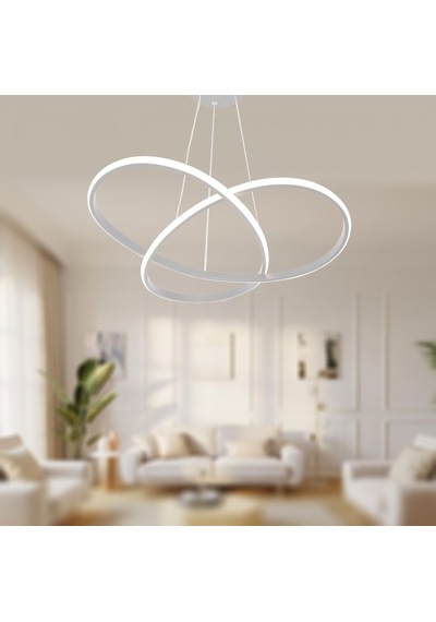 Tt310-by Tt Ayd. Trio Modeli Gün Işığı Mat Beyaz Led Avize Beyaz