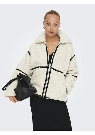 Only 15322440 Onlparıs Teddy Jacket Whıte Sand Kadın Mont Beyaz